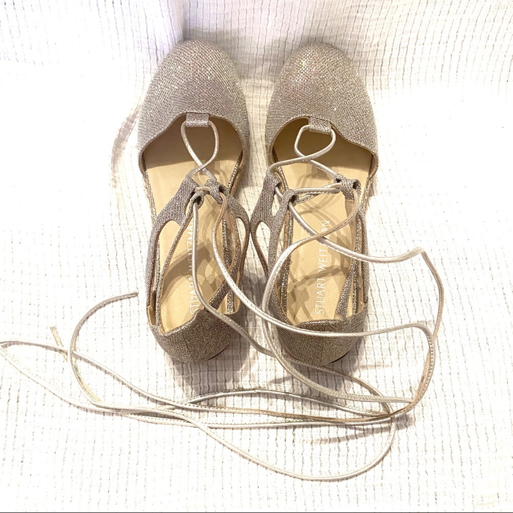 Stuart Weitzman Walkmyway Sparkle Wrap Espadrille - image 5